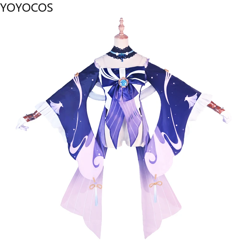 

YOYOCOS Genshin Impact Kokomi Cosplay Dress Costume Sexy Women Maid Outfit Anime Halloween Carnival Party Role Play New 2021