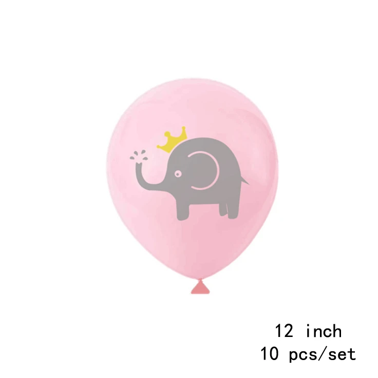 Pink Balloon-10pcs 1 компл. Слон детский душ/пол раскрыть украшения мультфильм воздушные шары Торт Топперы коробка для конфет с днем рождения День рождения выберите вечерние принадлежности - Цвет: Pink Balloon-10pcs