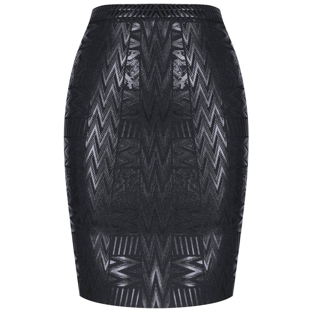 Черная мини юбка в полоску Ocstrade PF19029 Black|Женские платья| |