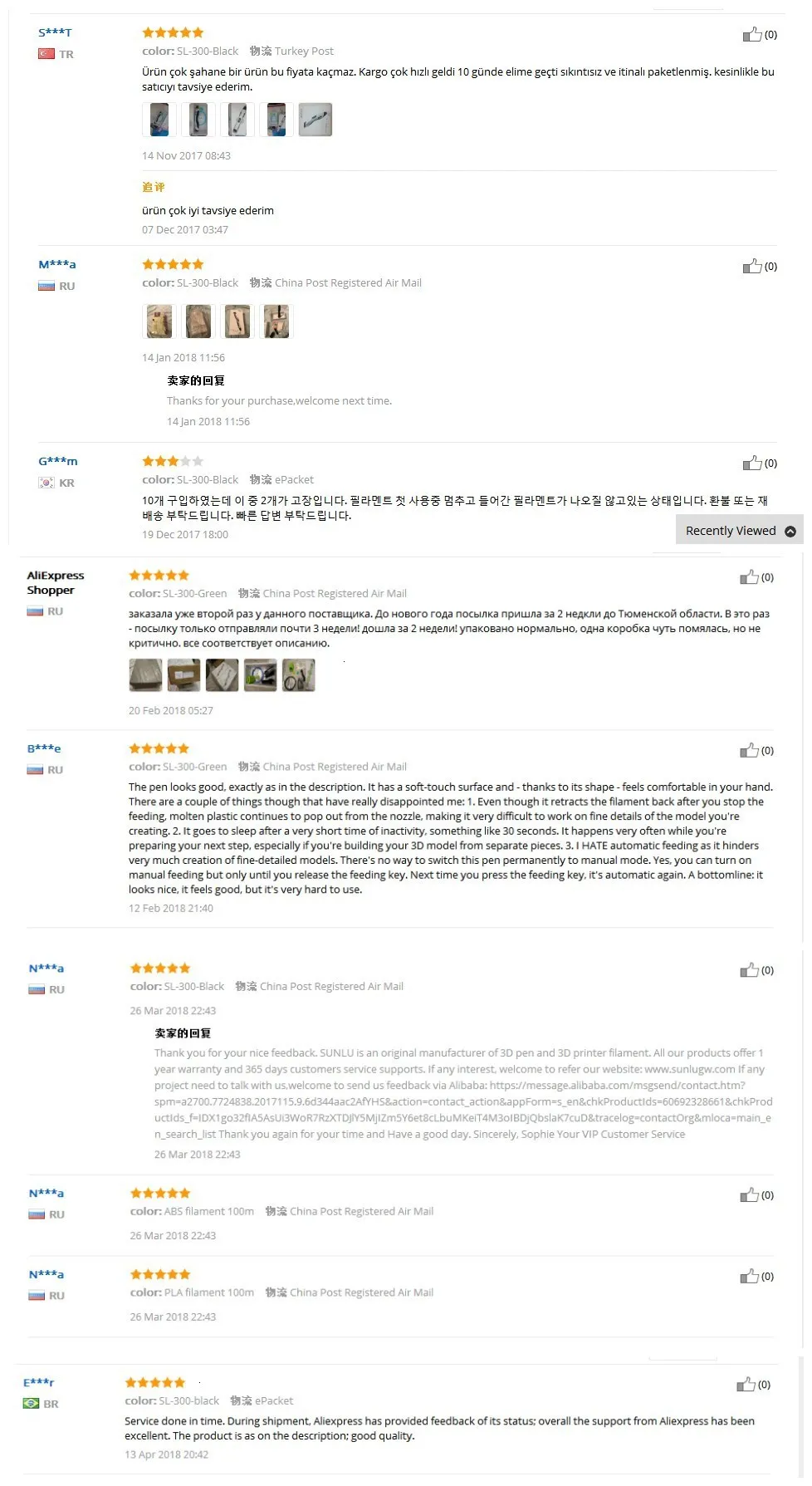 SUNLU Новинка 3d ручка с горячей продажей Sunlu Sl300 светодиодный дисплей для Diy Pla Abs креативное воображение Белый Цвет 3d Ручка