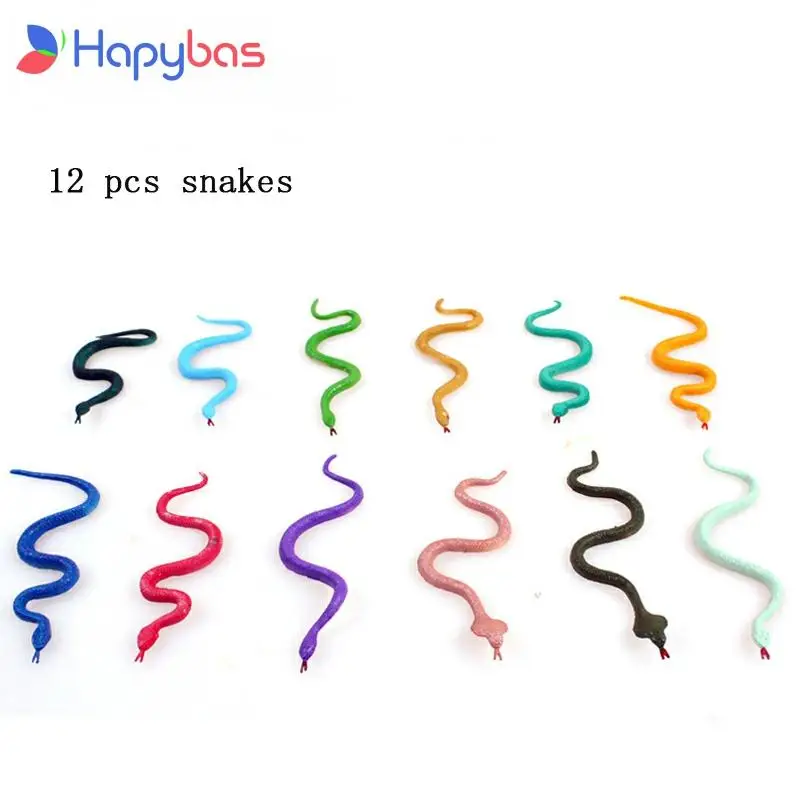12 шт./лот забавные трюки игрушка Реплика маленькая змея Кобра Черная Мамба игра
