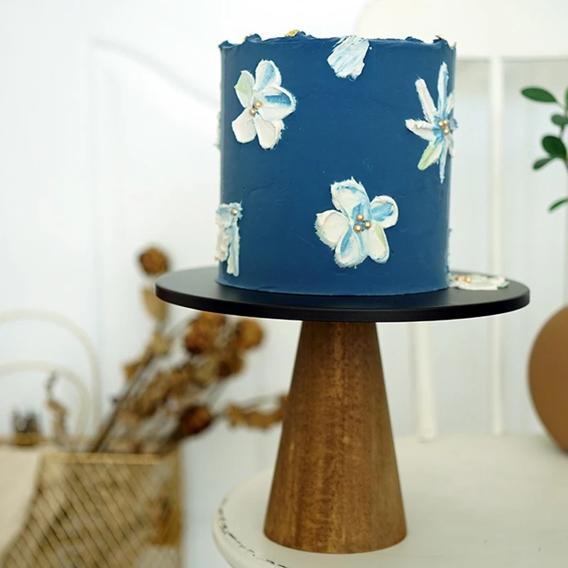 

Wooden Cake Plate Creative Food Serving Trays Multi-Use Eco Natural Wood Desserts Fruits Tray Wedding Home Decor