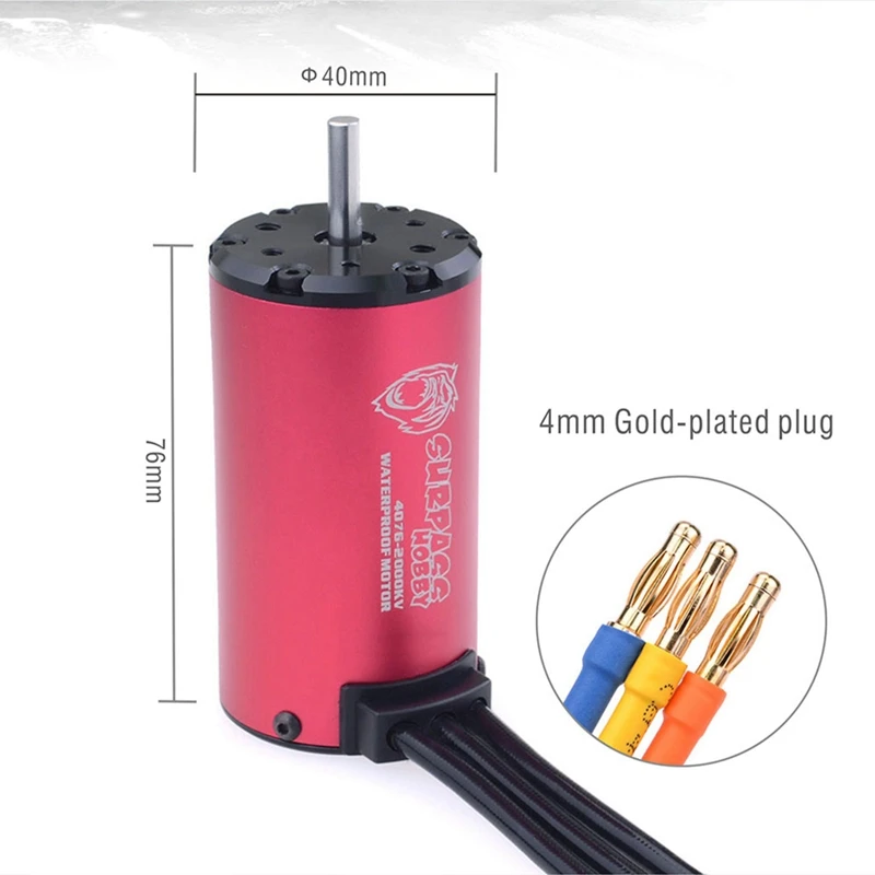 

SURPASS HOBBY KK Waterproof Combo 6S 150A Waterproof ESC E-Revo 2.0 2000KV RC Brushless DC Motor EREVO E-Maxx EMaxx UDR