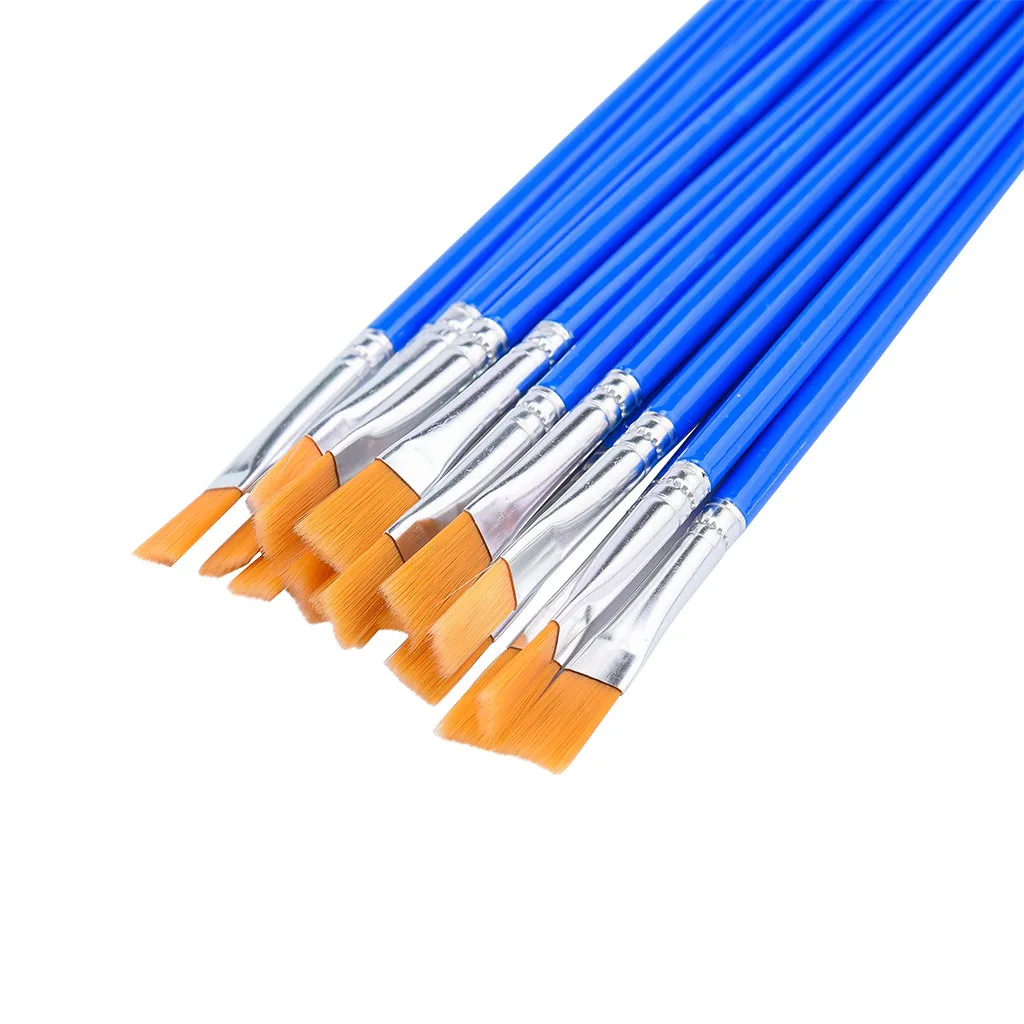 200 шт. плоская кисть для краски маленькая деталей пластиковый стержень