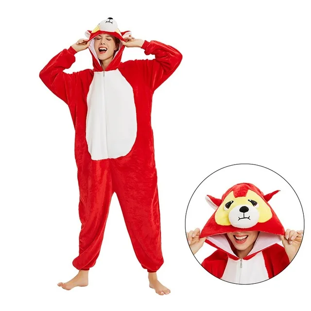 yinmuhuadao Animal Kigurumi Unicorn Pajamas Set Winter Warm Pyjamas Women Adult Unisex Stitch Panda Pijimas Hooded Women Sleepwear Nightwear - Цвет: yinmuhuadao
