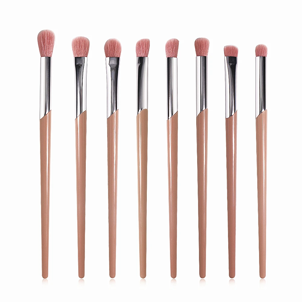Pink FB Style 8Pcs Eyeshadow Blending Makeup Brushes Set Eye Smudger Crease Contour Eyeliner Concealer Cosmetic Brush