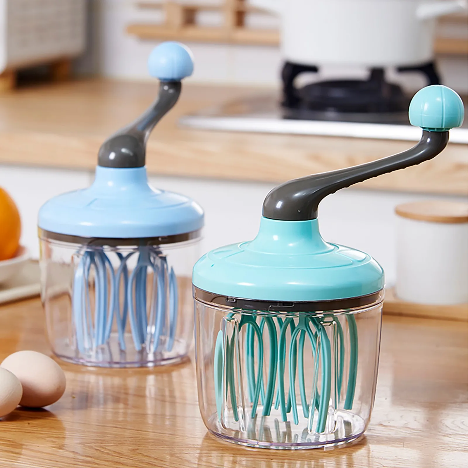 Manual Hand Beater Cream Stirring Cake Tool Four-axis Fast Foaming Stir Bar Plastic Handle Mixer Kitchen |