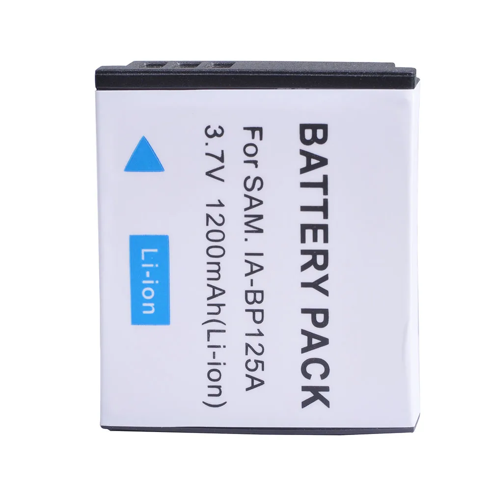 1X 1200 мАч IA BP125A перезаряжаемая батарея для камеры Samsung HMX QF20 QF30 QF300 M20 Q10 |Цифровые