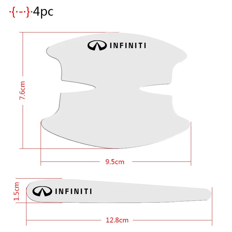 8 шт. прозрачная защитная пленка на дверную ручку автомобиля наклейка для Infiniti FX35