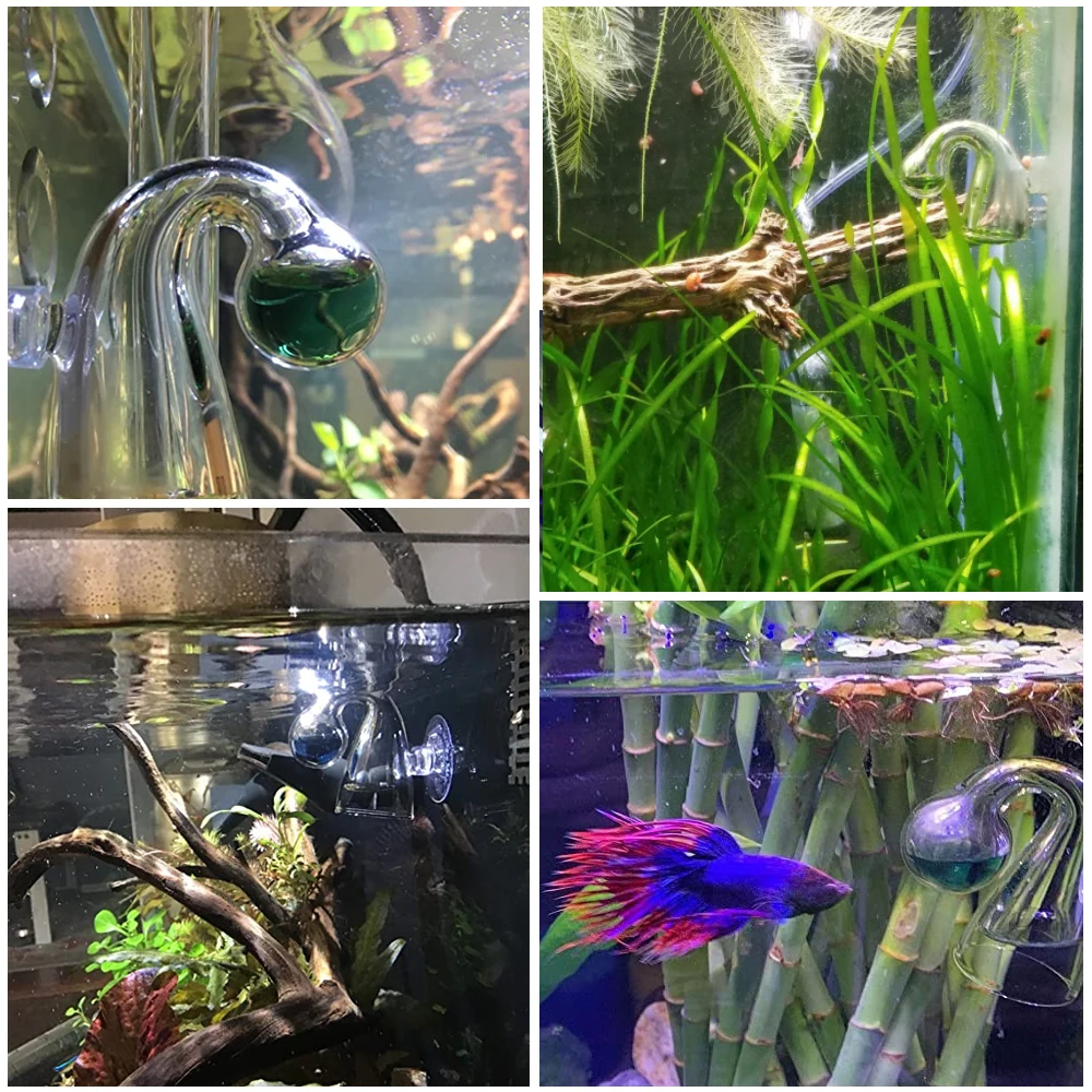 Водный стеклянный датчик CO2 монитор с диоксидом углерода для аквариумных