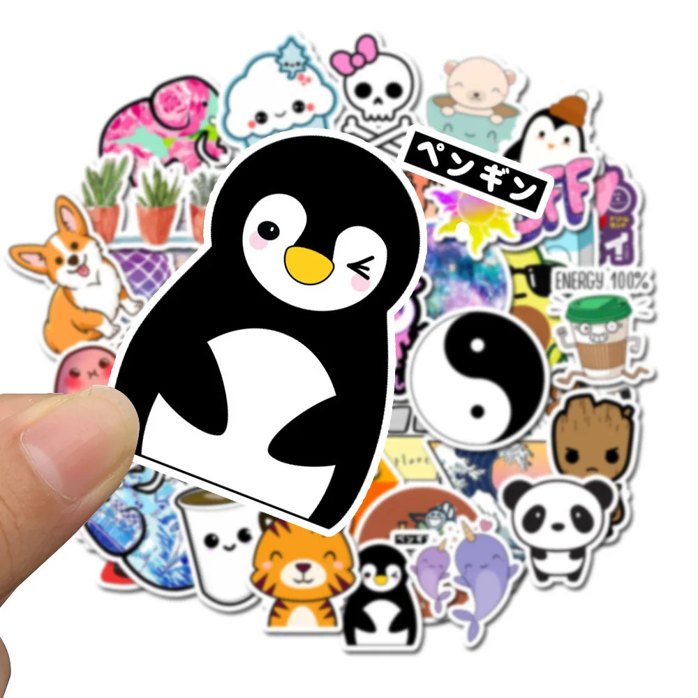 50 шт. аниме икона милые надписи в виде животных наклейки подарки для детей