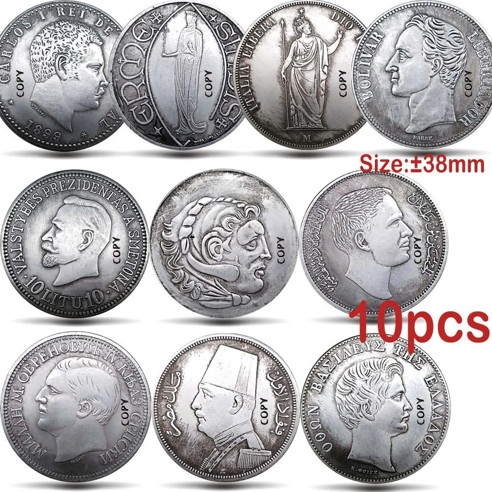 10 шт. сувениры с гравировкой монет в европейских странах копия груди монета 38