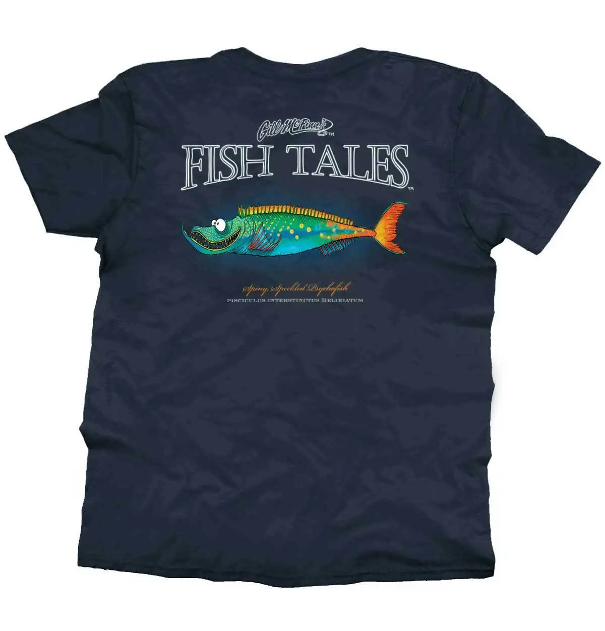 Spiny Speckled Psycho Fish Спортивные Товары рыболовные снасти забавная футболка классная