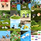 Портал миниатюрный жираф, олень, милые животные для украшения сада и дома, маленькие мини-игрушки, аксессуары для самостоятельной сборки, фигурки бонсай, 12 шт.