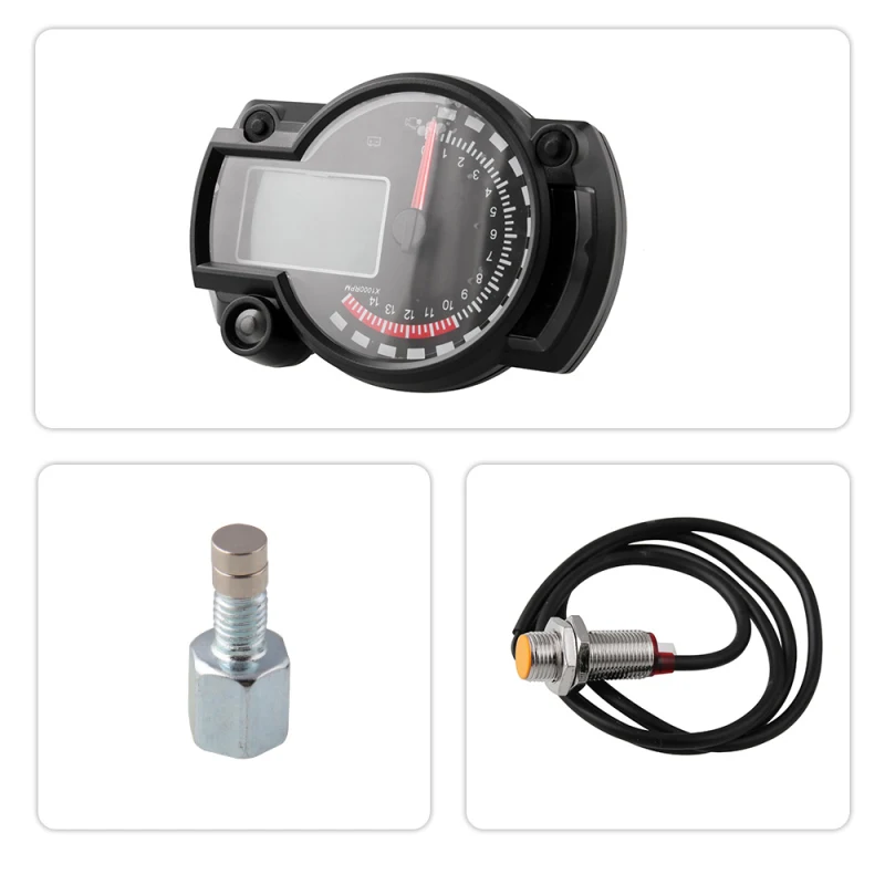 Универсальный цифровой ЖК спидометр для мотоцикла 15000 об/мин тахометр одометр