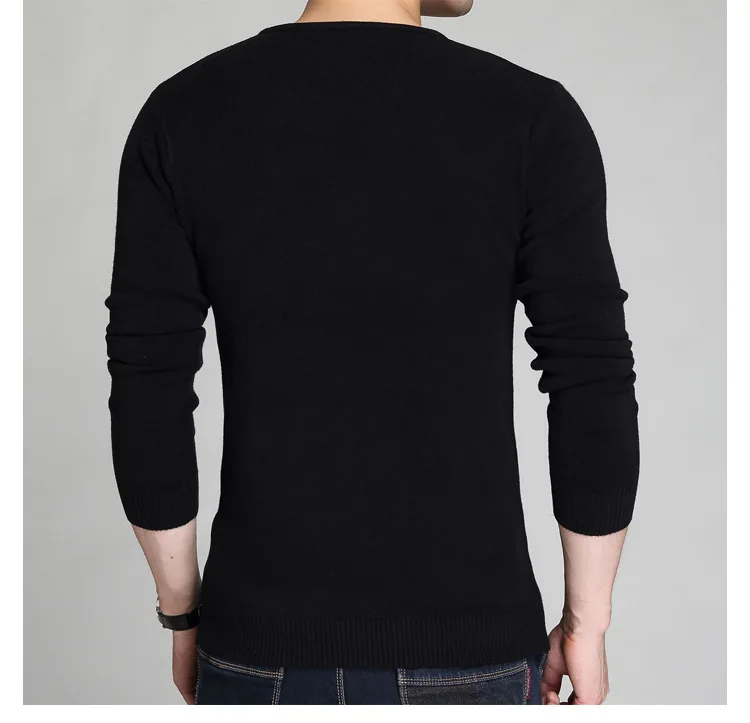 HEFLASHOR свитер Повседневный пуловер с v образным вырезом Мужская Осенняя тонкая