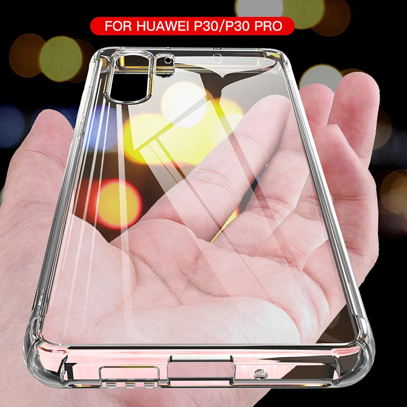 Противоударный силиконовый прозрачный чехол для Huawei Honor 10X 9X P30 Lite 10i 20i 8X 9C 20 20s 8s 8a 8c