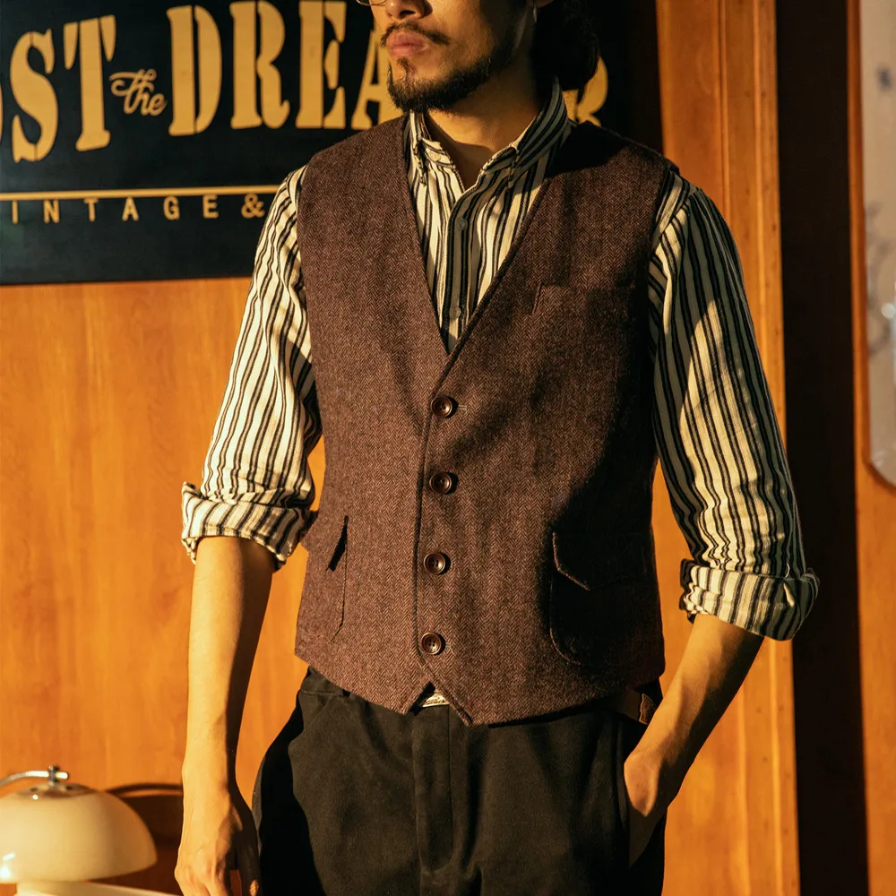 Рисунок 3 - Мужской твидовый шерстяной жилет