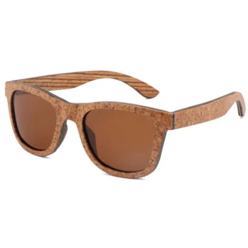 

BerWer Unisex Sunglasses Wooden Cork Frame Polarized Sun Glasses UV Protection Oculos De Sol Feminino