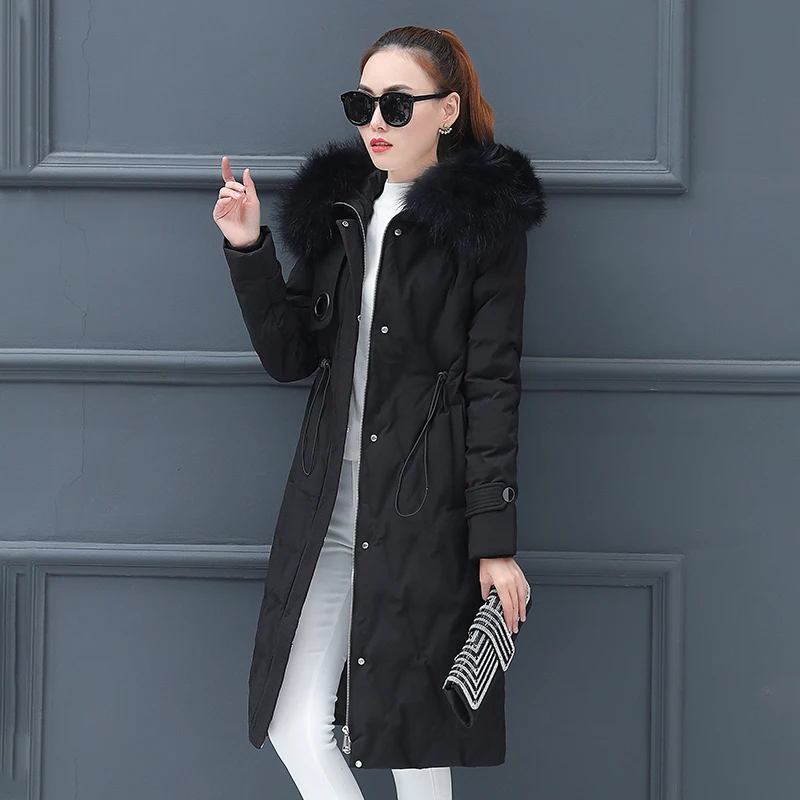 Зимняя женская длинная куртка парки 2020 офисные женские пальто с капюшоном и