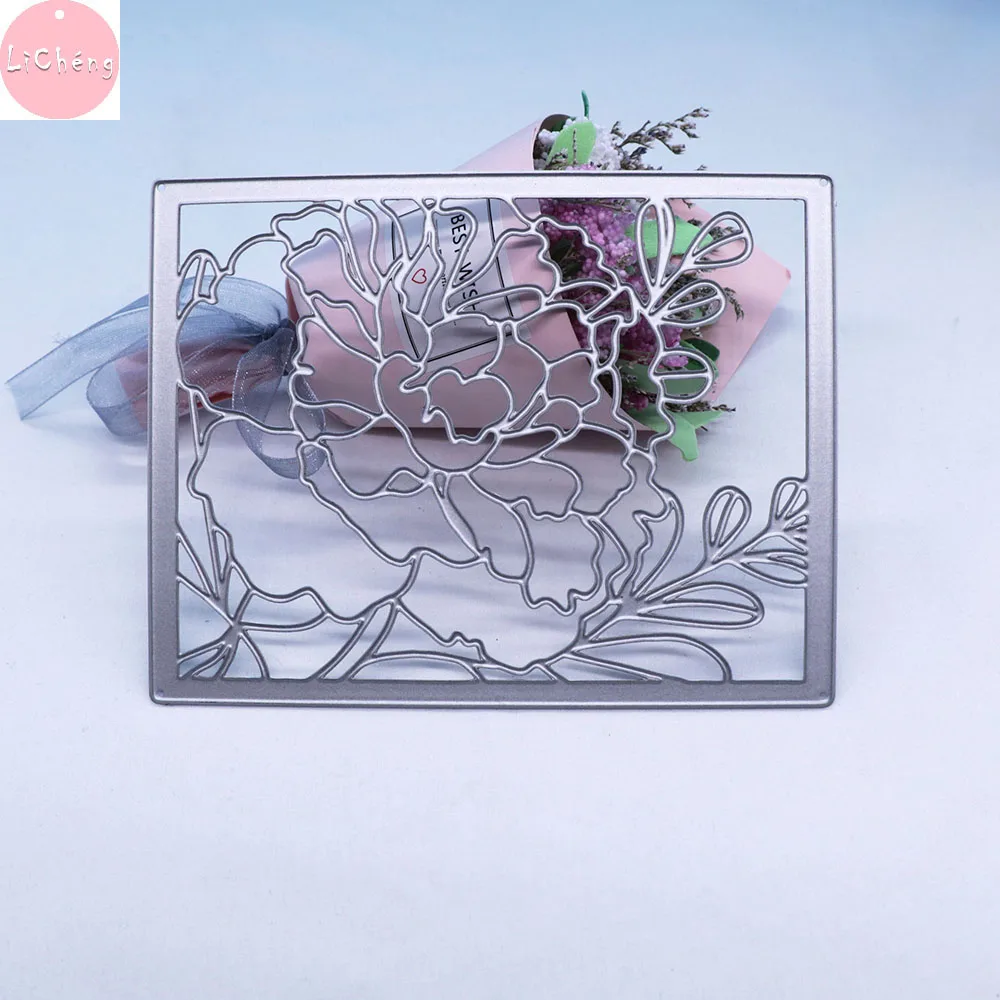 Цветочная рамка металлический Трафаретный вырубной штамп Скрапбукинг