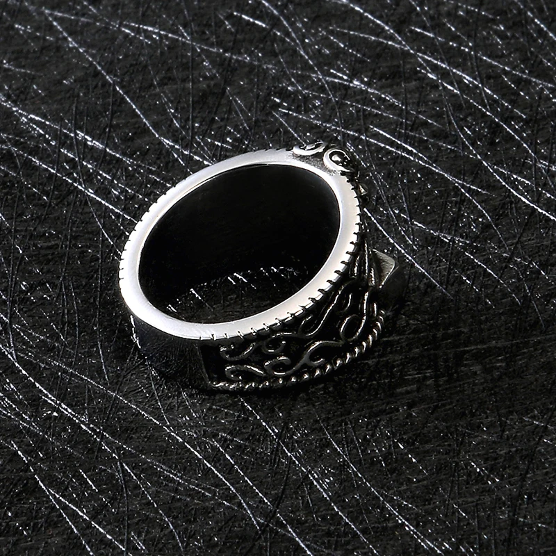 Классическое Винтажное кольцо из нержавеющей стали в скандинавском стиле