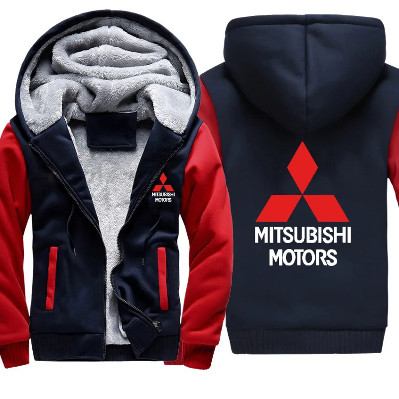 Мужские толстовки с капюшоном Mitsubishi куртка логотипом автомобиля мужские зимние