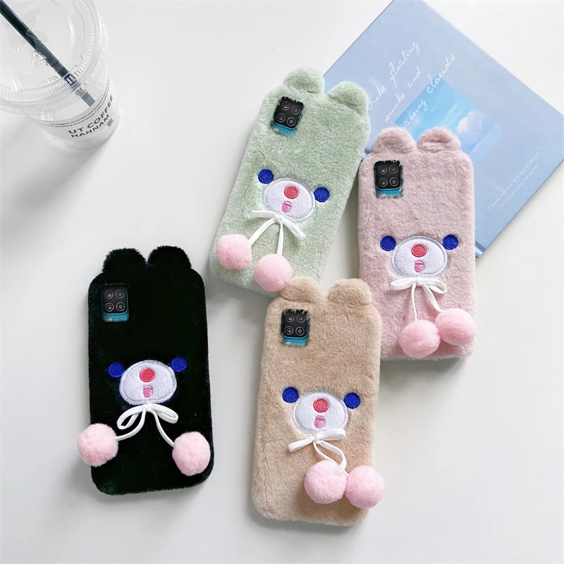 

Cartoon Plush Phone Case For Samsung A12 S4 S5 S6 Edge Plus A3 A5 A7 2015 J2 J5 J7 Prime Samsung J7 Neo NXT J1 Ace J3 2016 Case