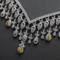 tirim dubai luxury color bridal necklace set for women cubic zirconia wedding jewelry sets brides accessories jewellery
