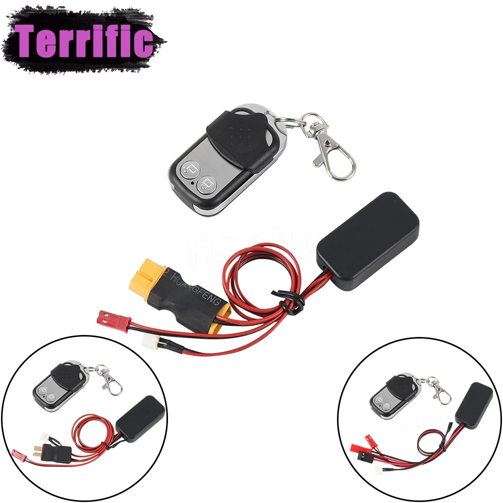 

RC Car Winch Wireless Remote Control Receiver for 1/10 RC Crawler Traxxas TRX4 RC4WD D90 TF2 Axial SCX10 Tamiya CC01