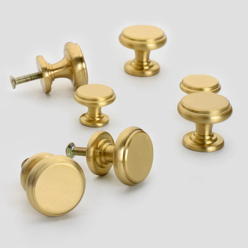 Латунные ручки для шкафа кухонные ящики Золотая мебель фурнитура ретро фотошкаф