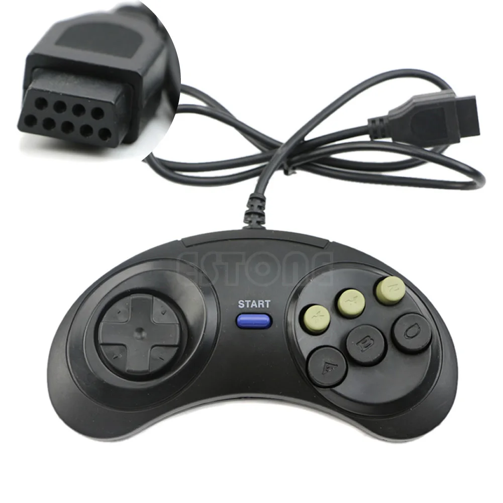6 кнопочная Проводная прокладка геймпад для игры Sega Mega Drive Megadrive MD Genesis игровой