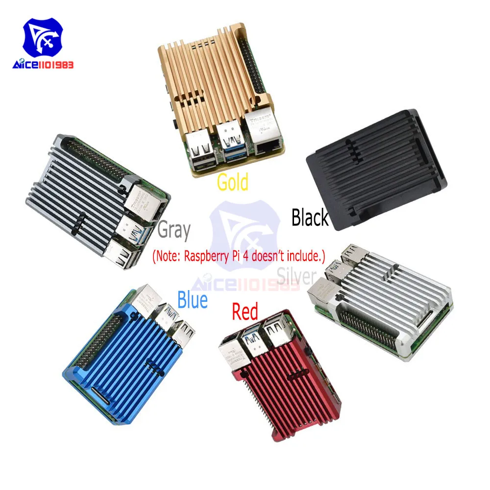 Diymore Raspberry Pi 4 Модель B алюминиевый сплав защитный чехол Корпус теплоотвод столб с