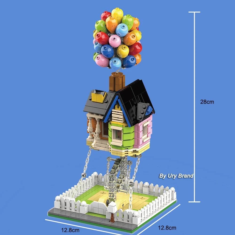 

MOC Creator Expert Architecture Flying Balloon House Movies Tensegrity Sculptures Model City Building Blocks Toy for Children