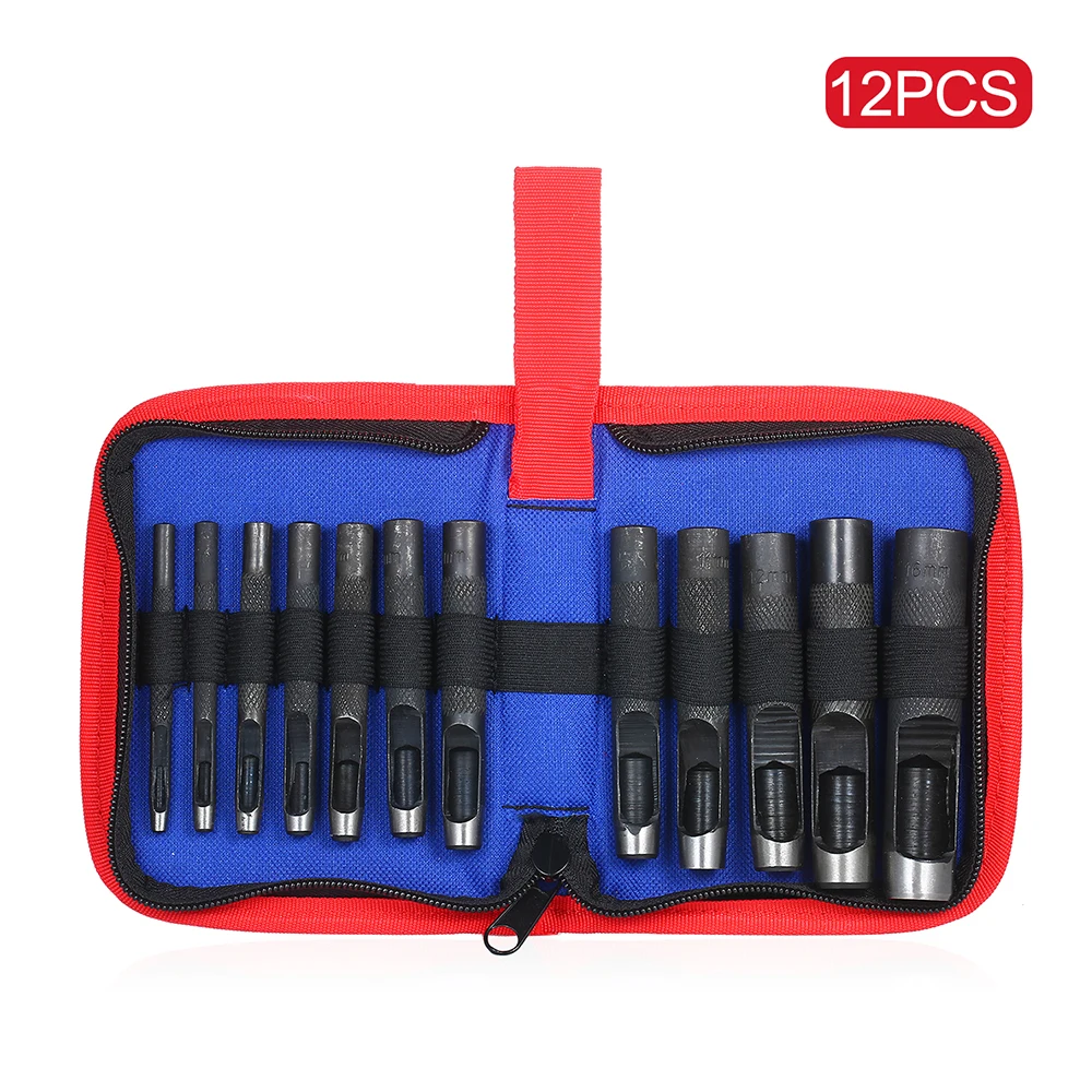 Набор кожаных инструментов 12 шт. набор дыроколов сверхмощный круглый дырокол для