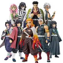 Anime Demon slayer kimetsu no yaiba Tanjirou Nezuko Action figures toys Kanroji Mitsuri Uzui Tengen anime figure for gifts