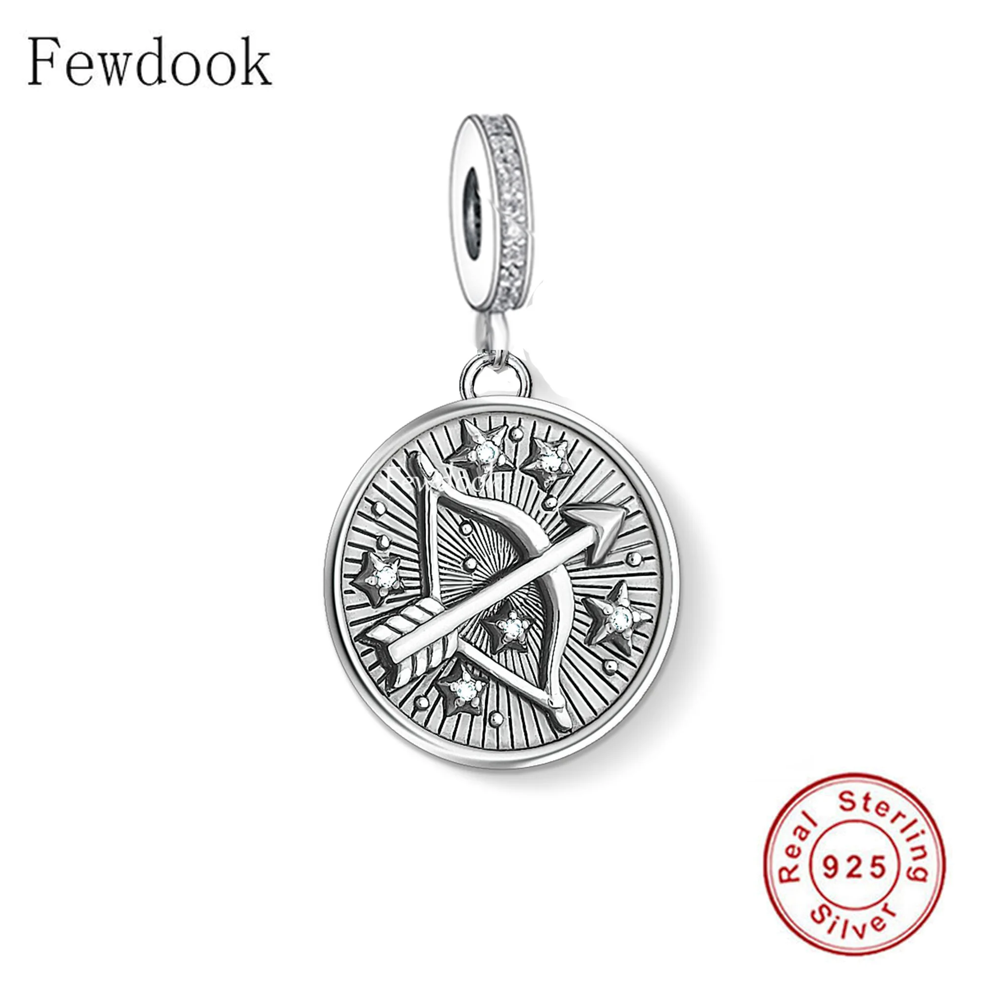 Подходят оригинальный браслет 925 пробы серебро 12 созвездий для малышей с принтом