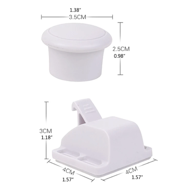 

Magnetic Cabinet Locks w/ 4 Locks 1 Key Drilling Strong Sticky Type Safety Lock Installation Partition Thickness 3cm K0AA