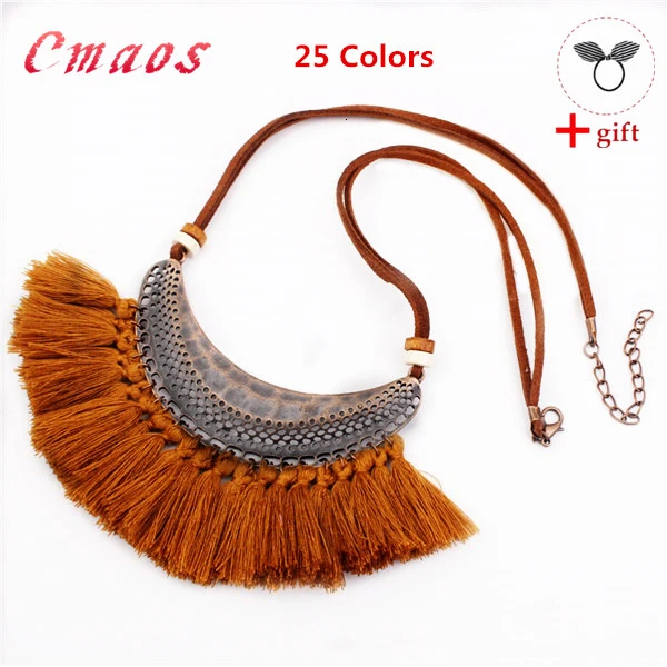 Новинка 2020 модные ретро этнические богемные ожерелья с подвесками и кисточками