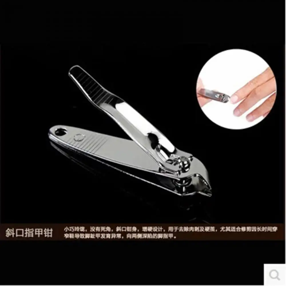 

Silver Metal Hand Slant Nail Clipper Cuticle Cut Edge Finger Nail Clipper Pedicure Manicure Nail Art Cutter Trimmer Cutter Tools