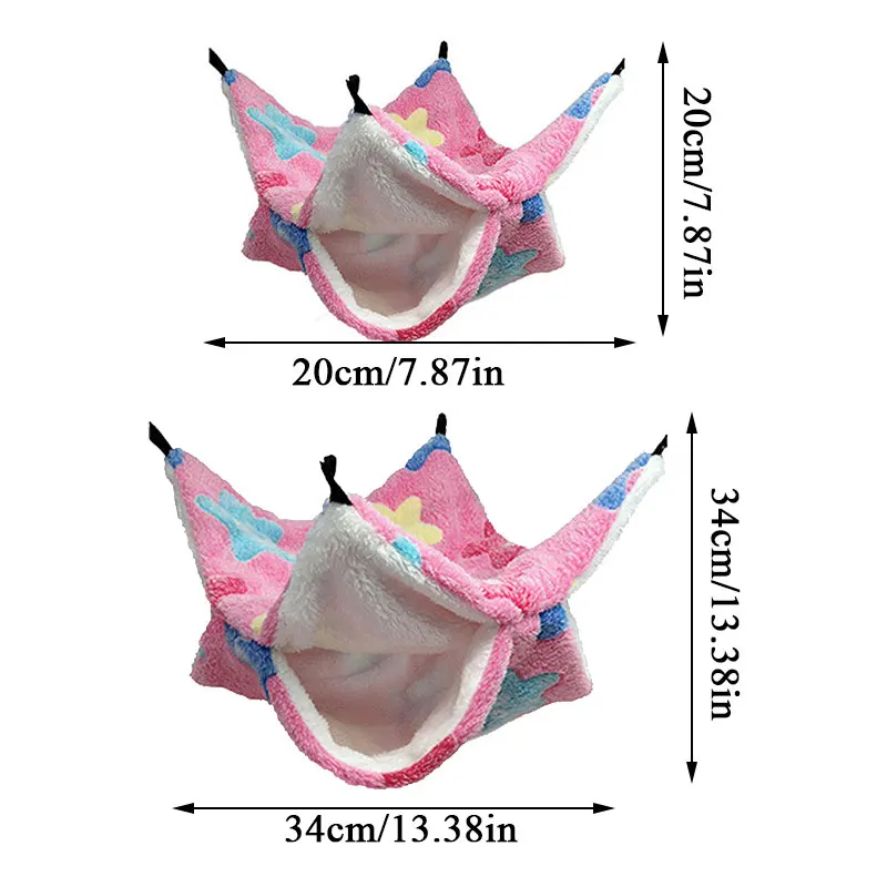 

Double Mezzanine Hammock Small Pet Hammock Hamster Hammocks Soft Toys Winter Warm Cage Pets Toy Keep Warm And Nest Tunnel