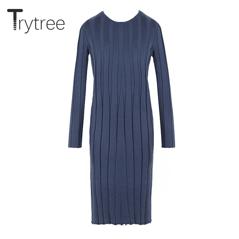 Trytree 2020 осенне-зимний комплект из двух предметов повседневное однотонное вязаное