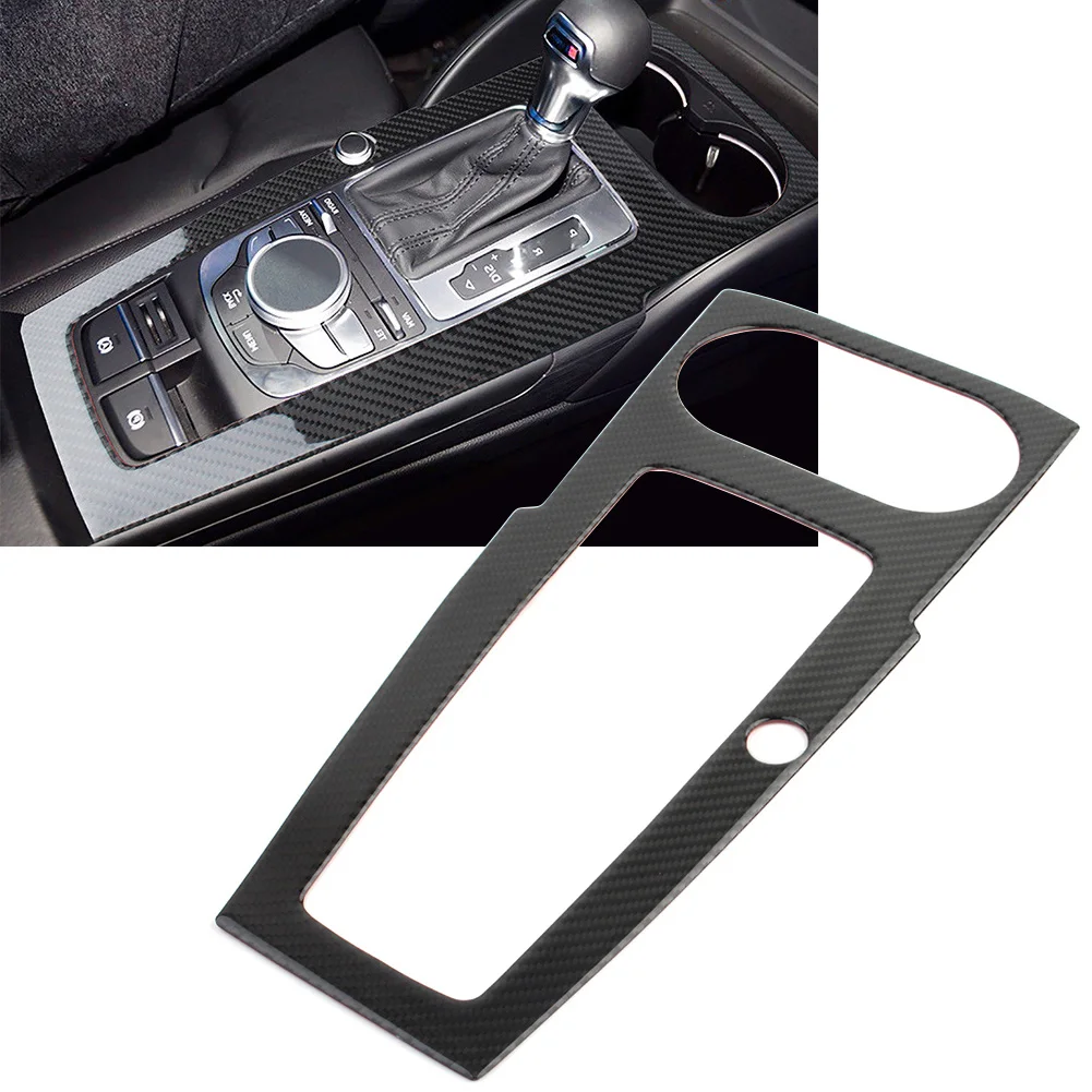 

Автомобильная центральная консоль, панель переключения передач, рамка из углеродного волокна для Audi A3 2014 2015 2016 2017 2018 2019 RHD