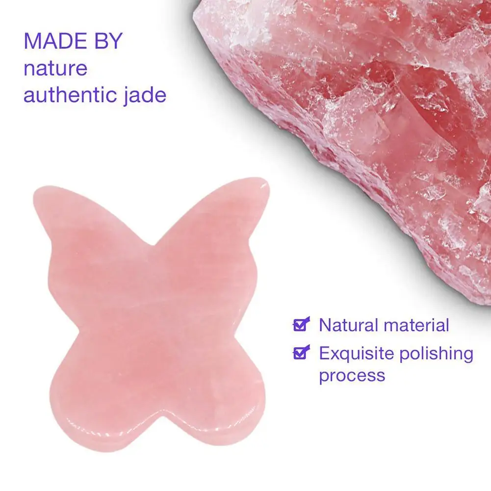 Бусы из розового кварца бабочка Форма соскабливающая доска заживление кожи