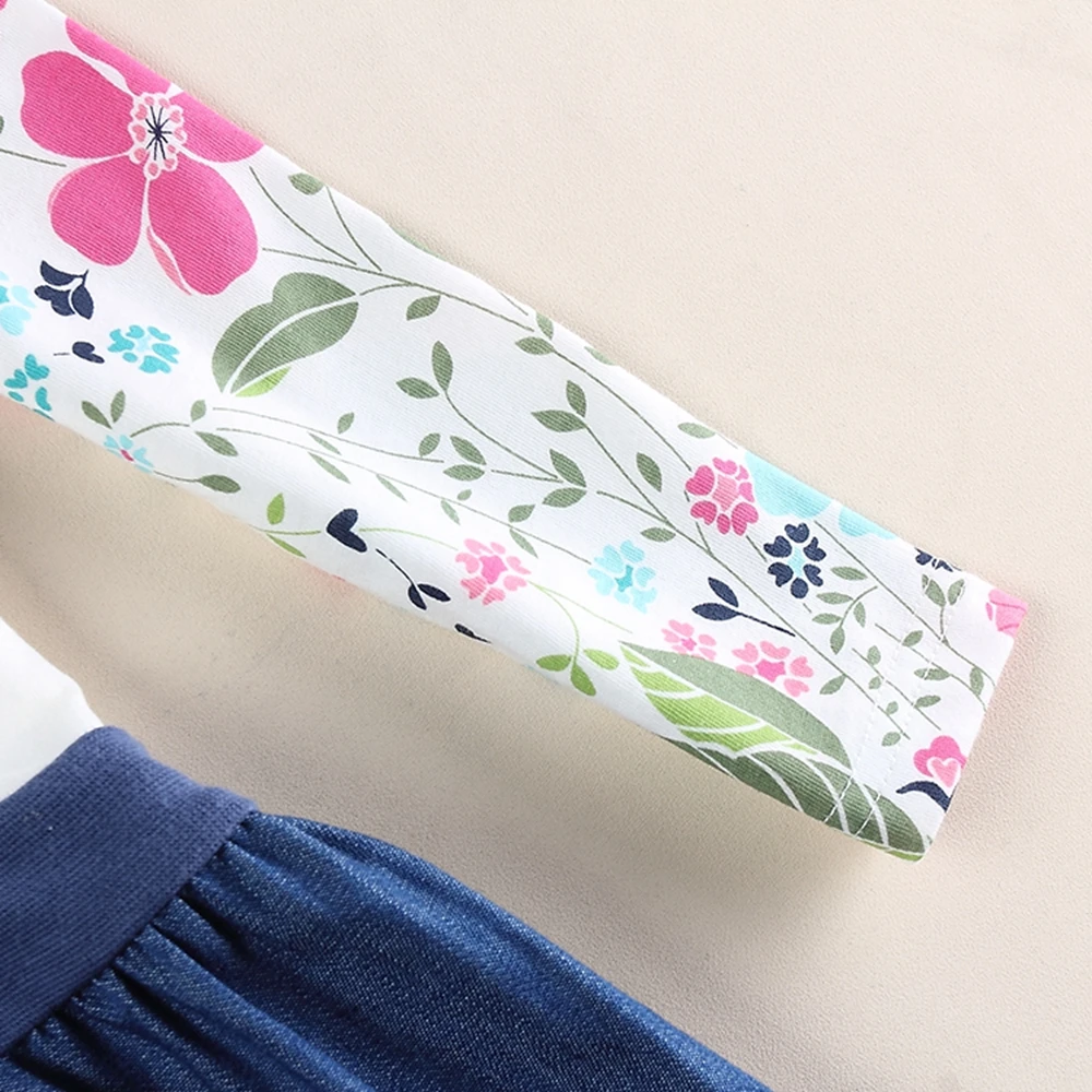 Girls baby long-sleeved dress new spring and autumn brand Kids embroidered cartoon for girls wearing H5926 | Детская одежда и