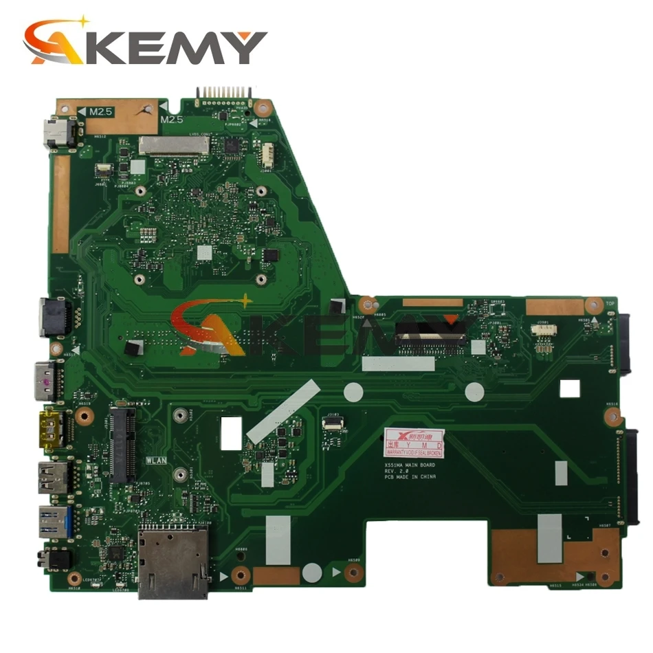 Материнская плата Akemy X551MA для ноутбука с процессором N3540 DDR3 ASUS F551MA X551M D550M