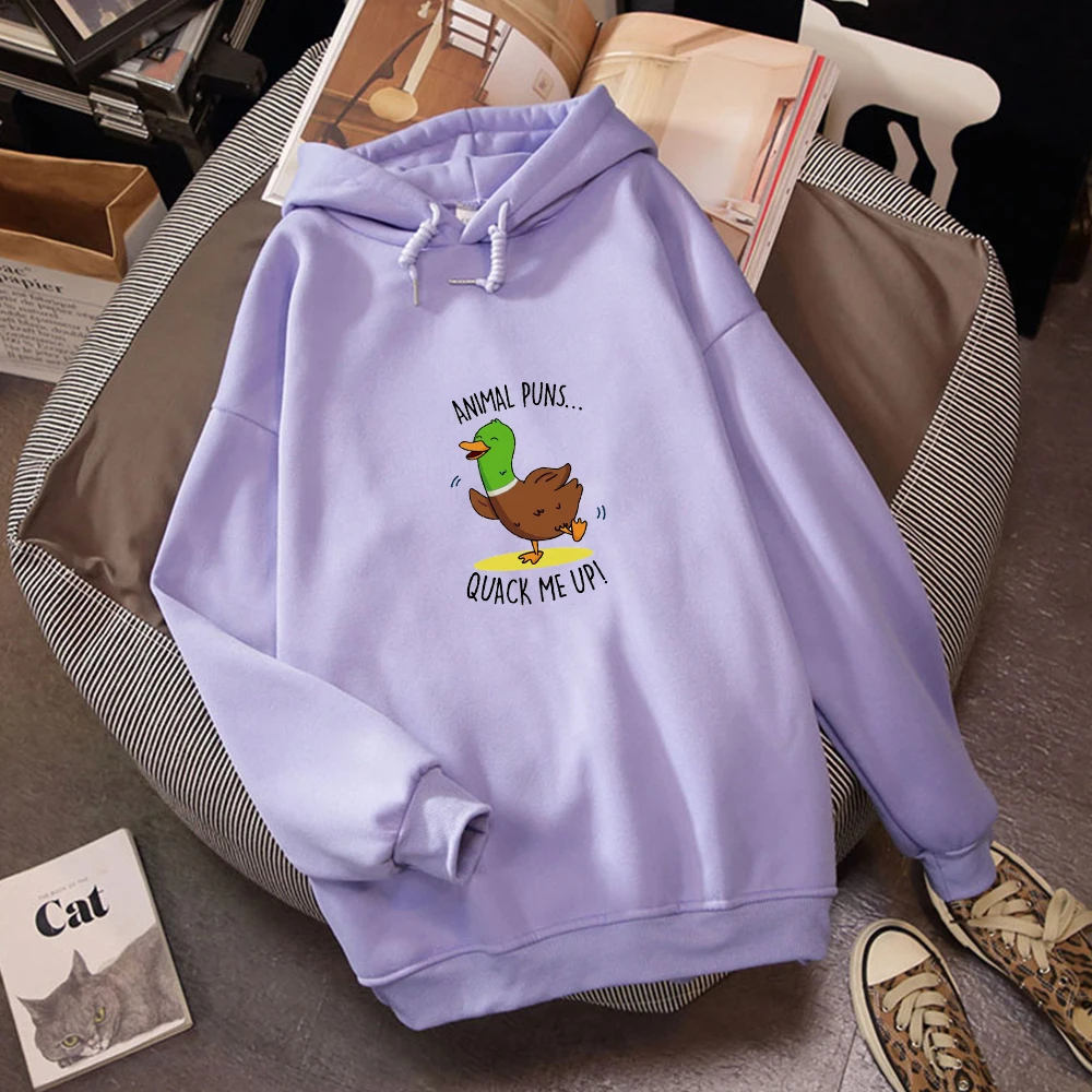 Симпатичная толстовка с изображением утки для мужчин и женщин пуловер в стиле