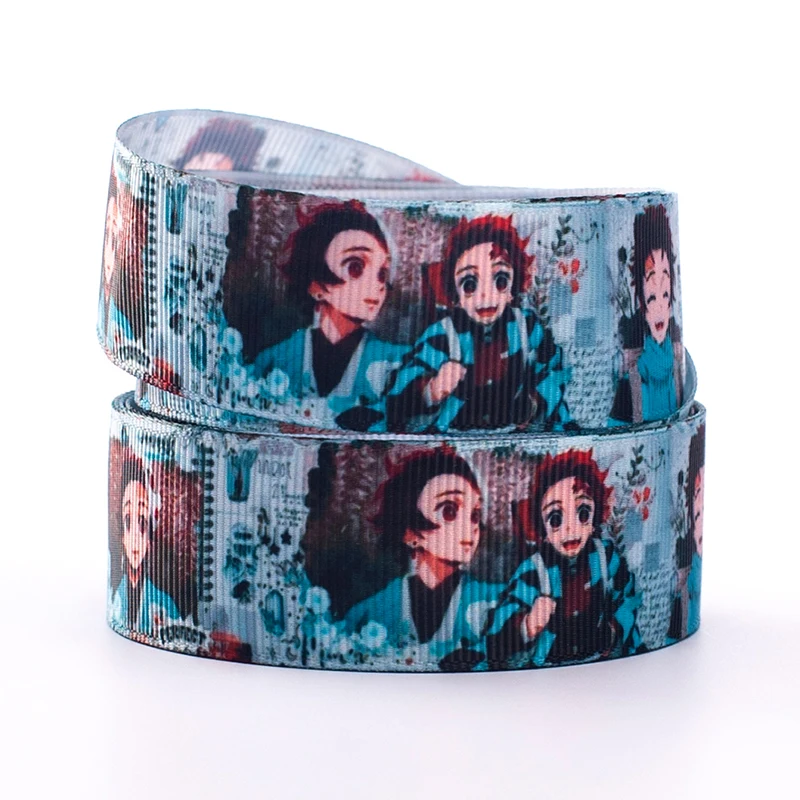 Новая 50 ярдов корсажная лента с японским мультяшным принтом атласная | Дом и сад