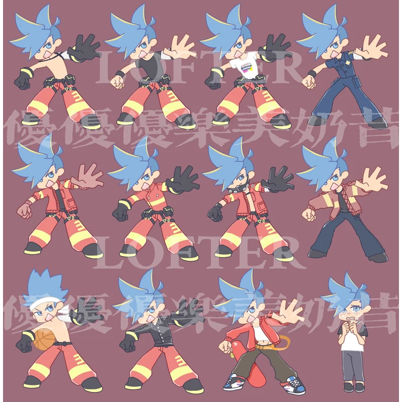 3pcs Anime Sticker Promare Lio Fotia Galo Thymos accessories Cosplay Prop