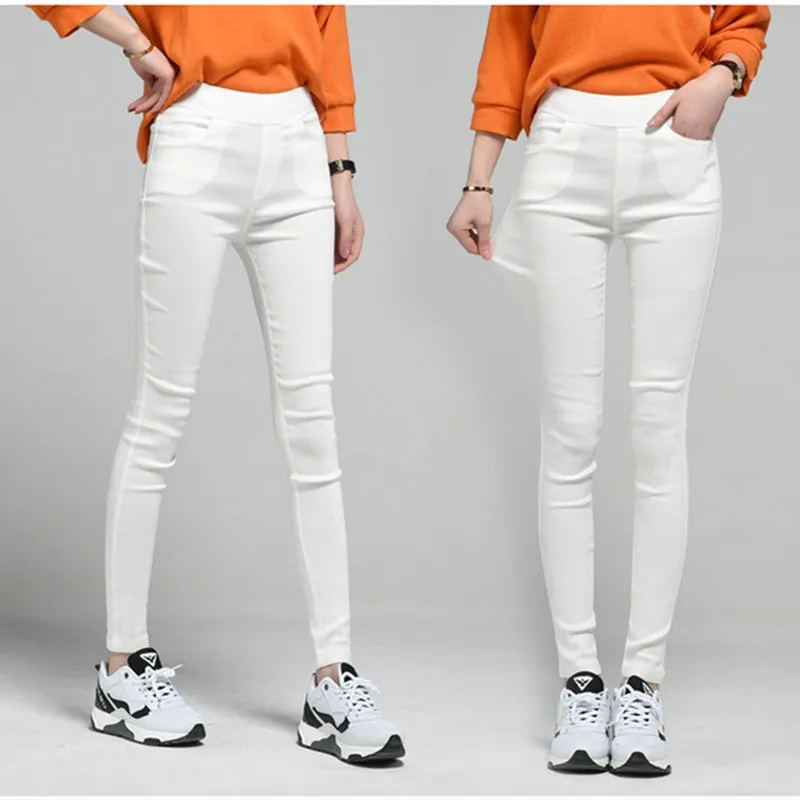 Spring & Autumn Pencil Pants For Women Skinny Femme Trousers  Candy Color Solid Slim Female Pants  Capris